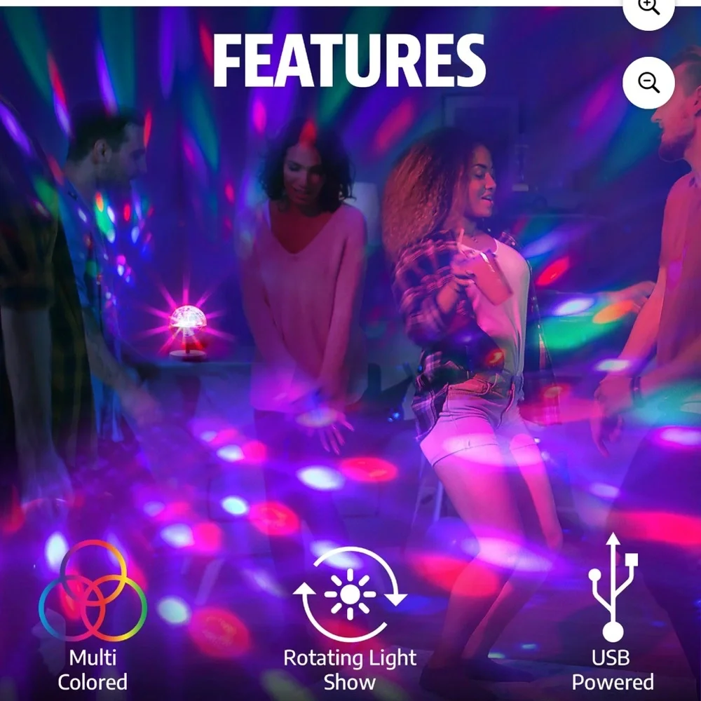 Spinning Party Light - Black